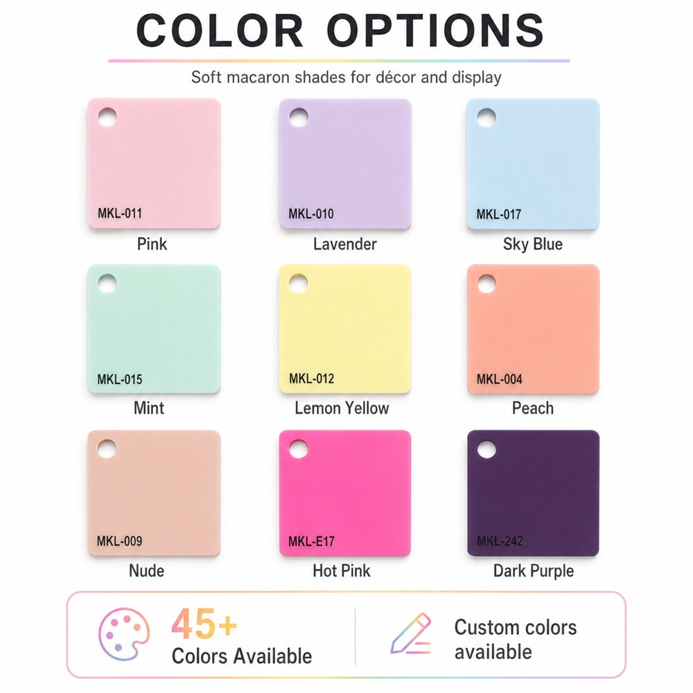 Pastel Acrylic Sheets | Custom Macaron Color PMMA Acrylic Panels Manufacturer