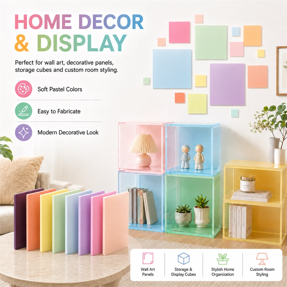 Pastel Acrylic Sheets | Custom Macaron Color PMMA Acrylic Panels Manufacturer